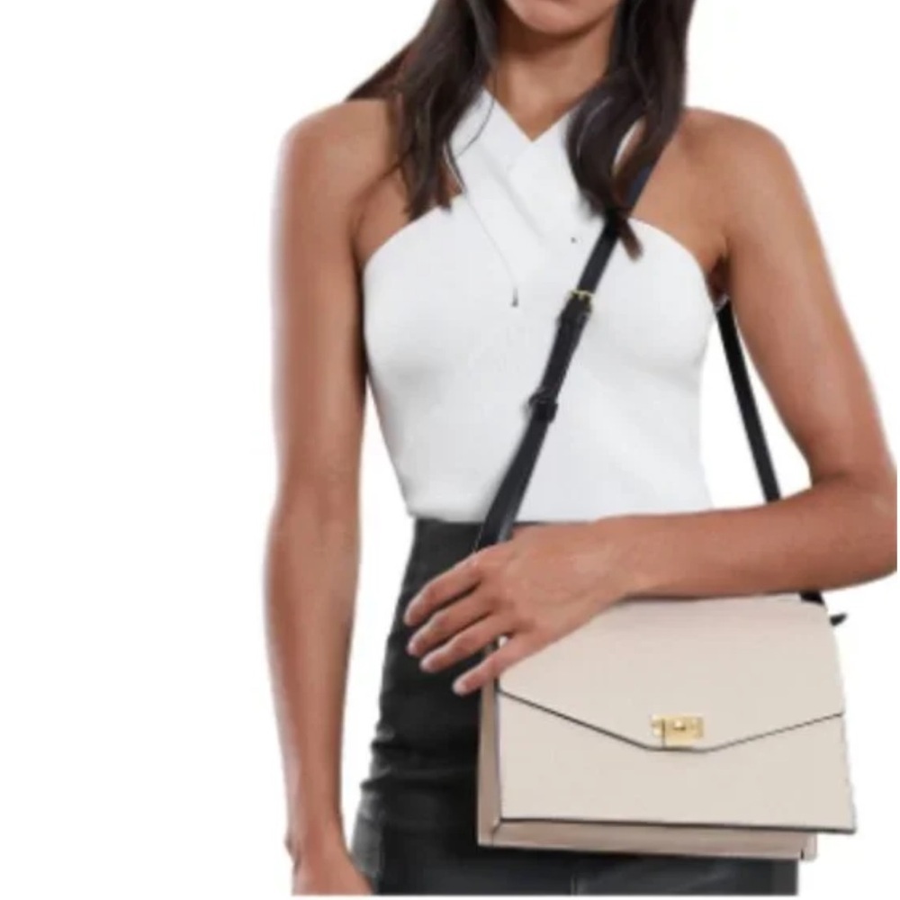 Reiss London Conway Textured Leather Old Money Shoulder Bag